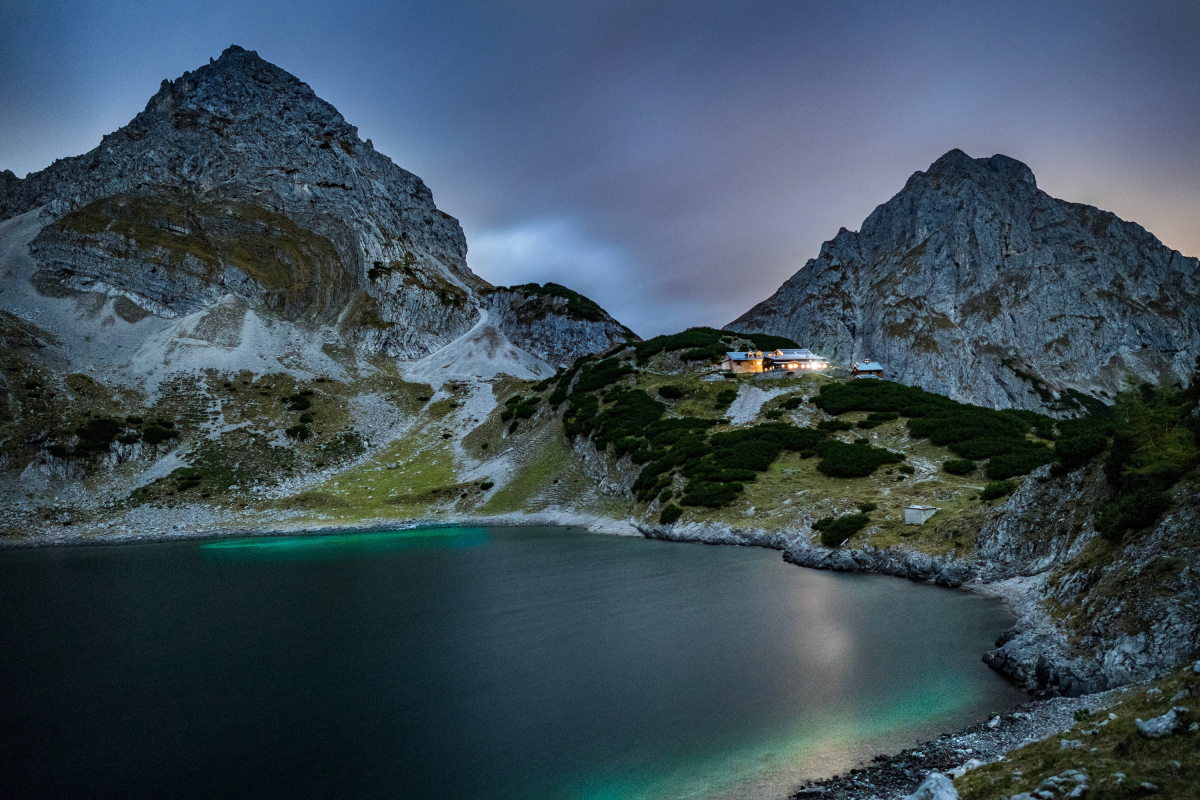 Coburger Hütte Dämmerung Ehrwald Tirol