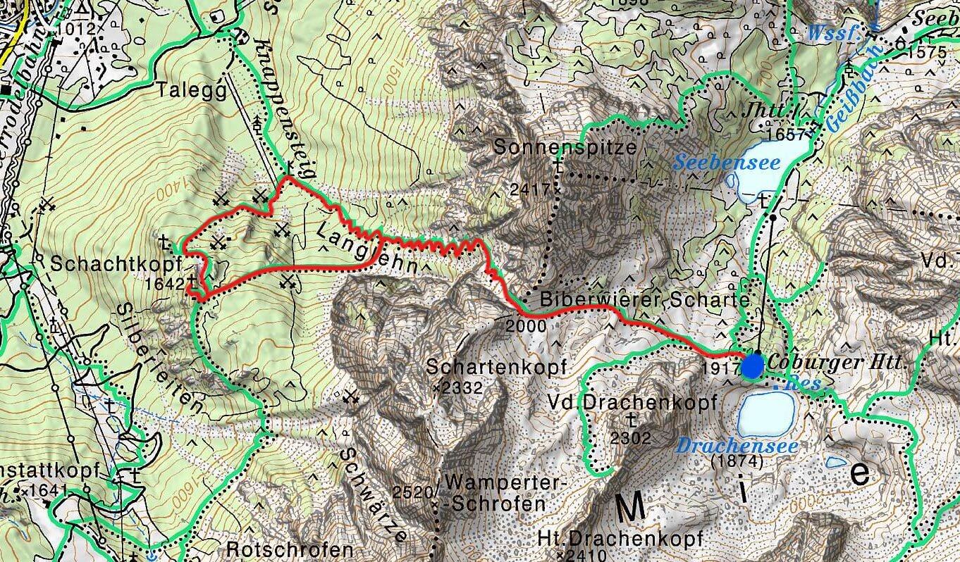 Schachtkopf Coburger Hütte Tirol Ehrwald